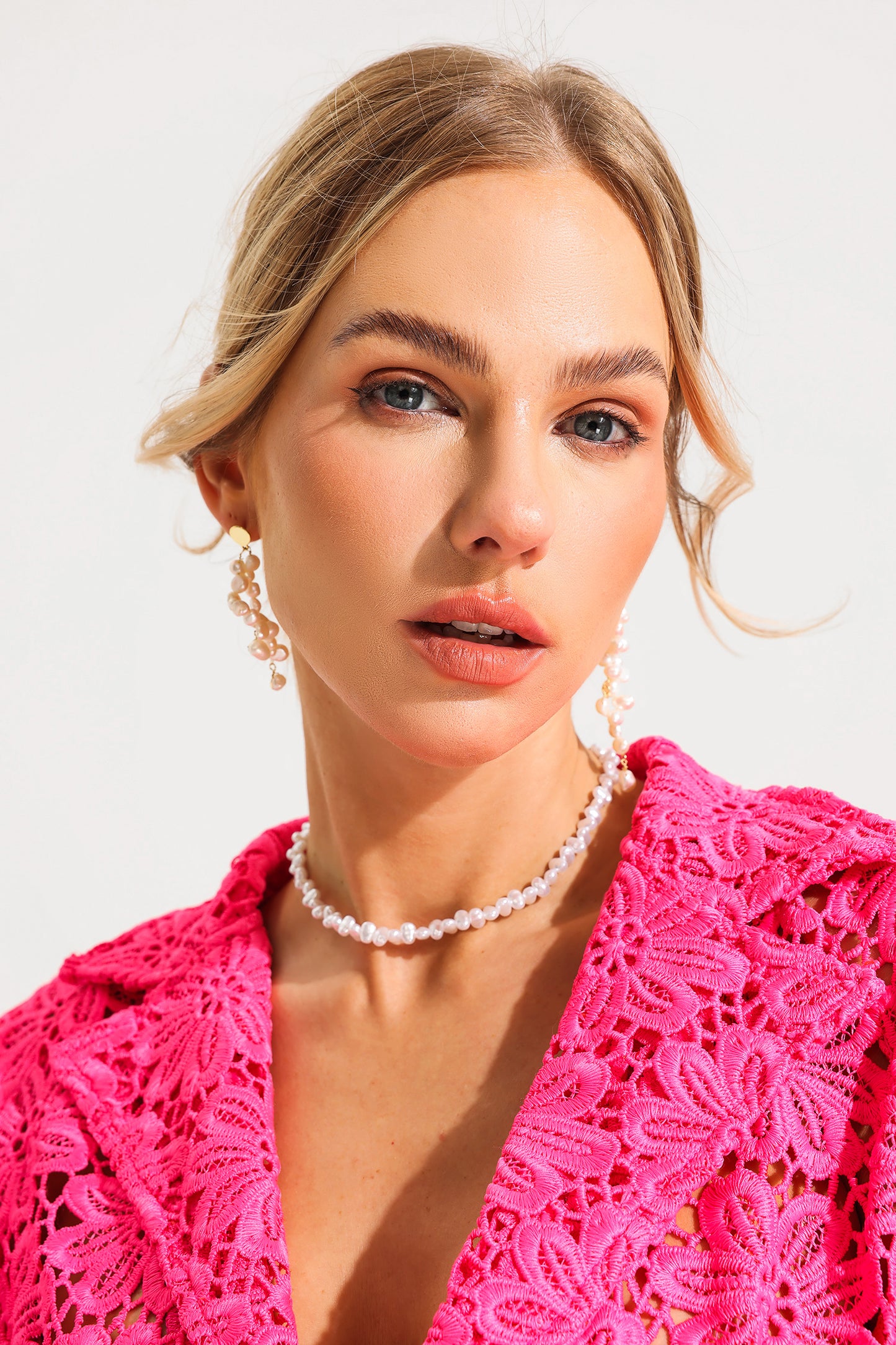 Faux Pearl Geometric Irregular Choker Necklace