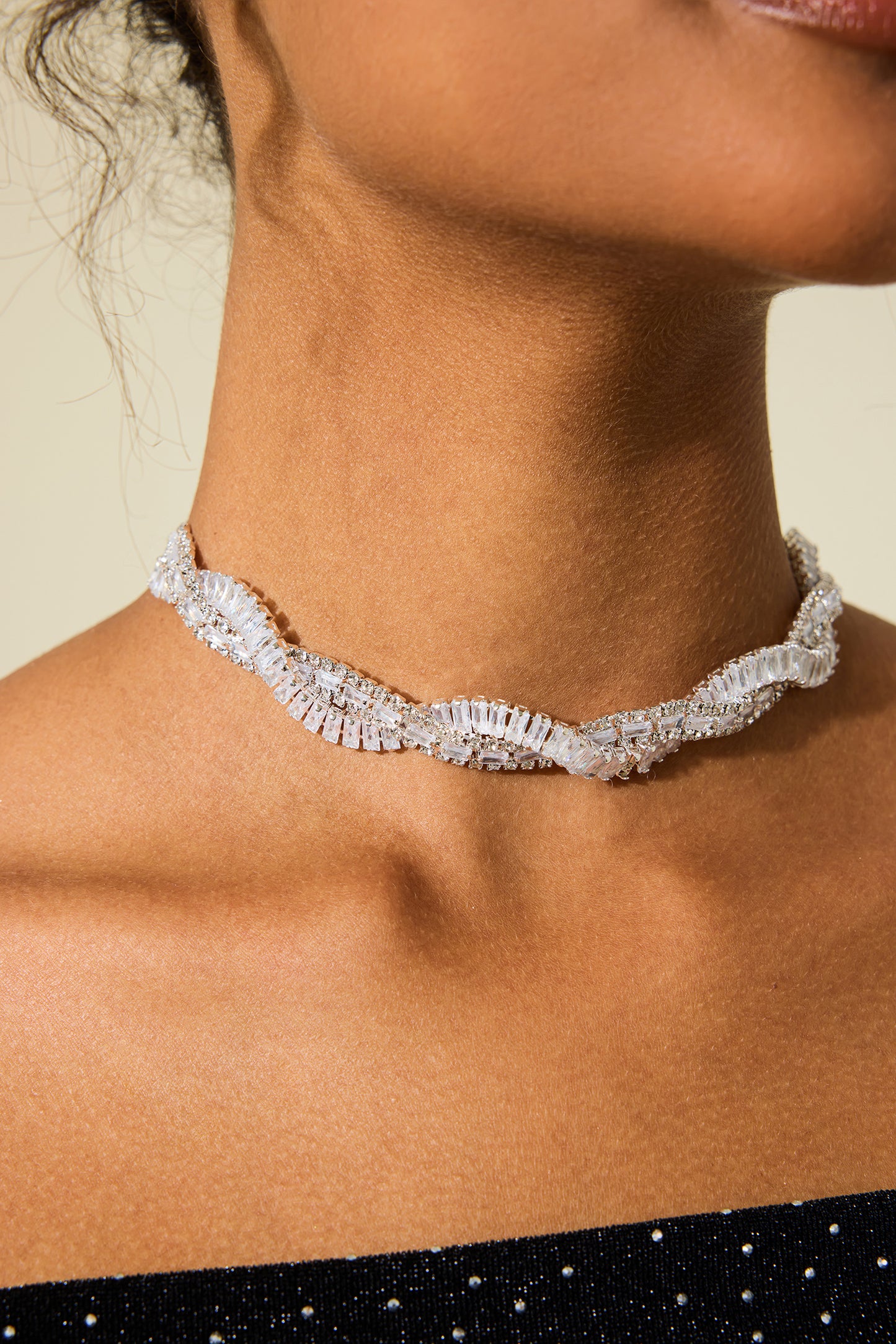Rhinestone Wrap Necklace