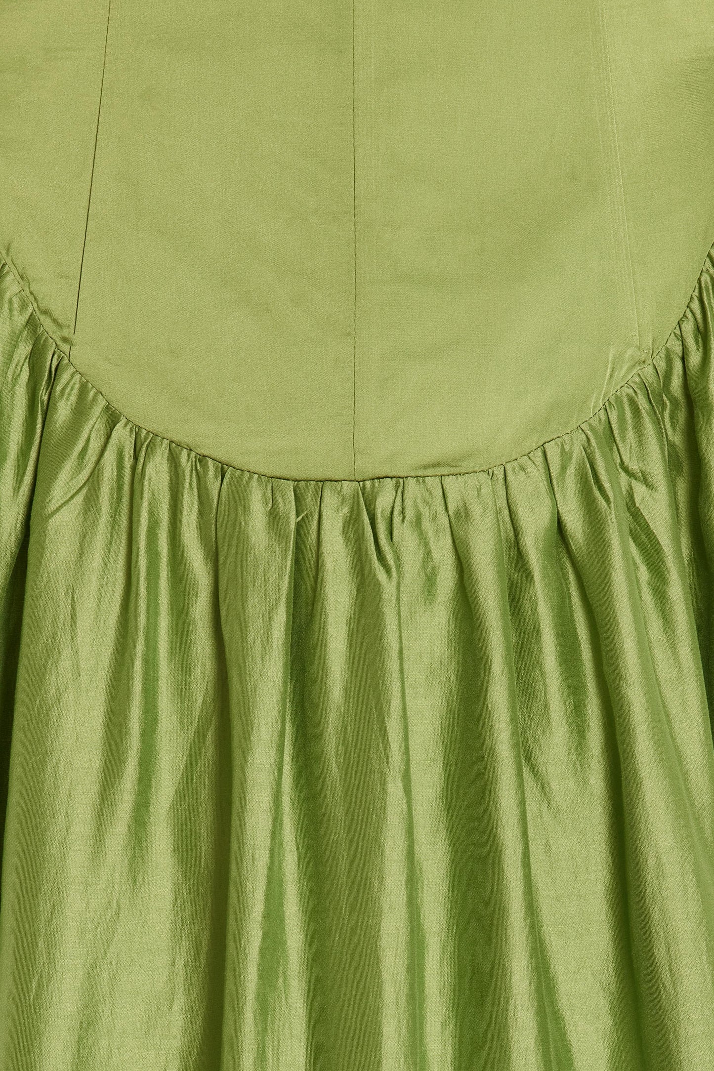 Round Neck Long Sleeve Gathering Top & High Waist Solid Maxi Skirt Set