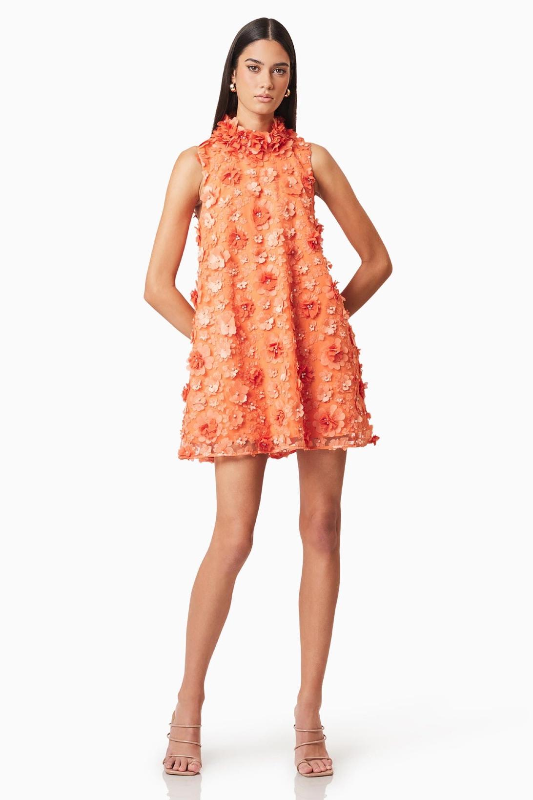 Faux Pearl High Neck Sleeveless Mini Dress