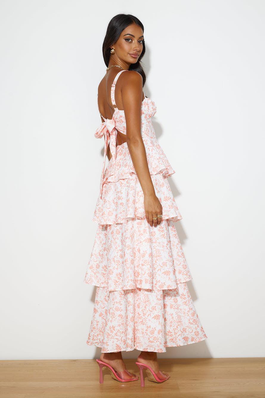 Floral Sleeveless Ruffle Midi Dress
