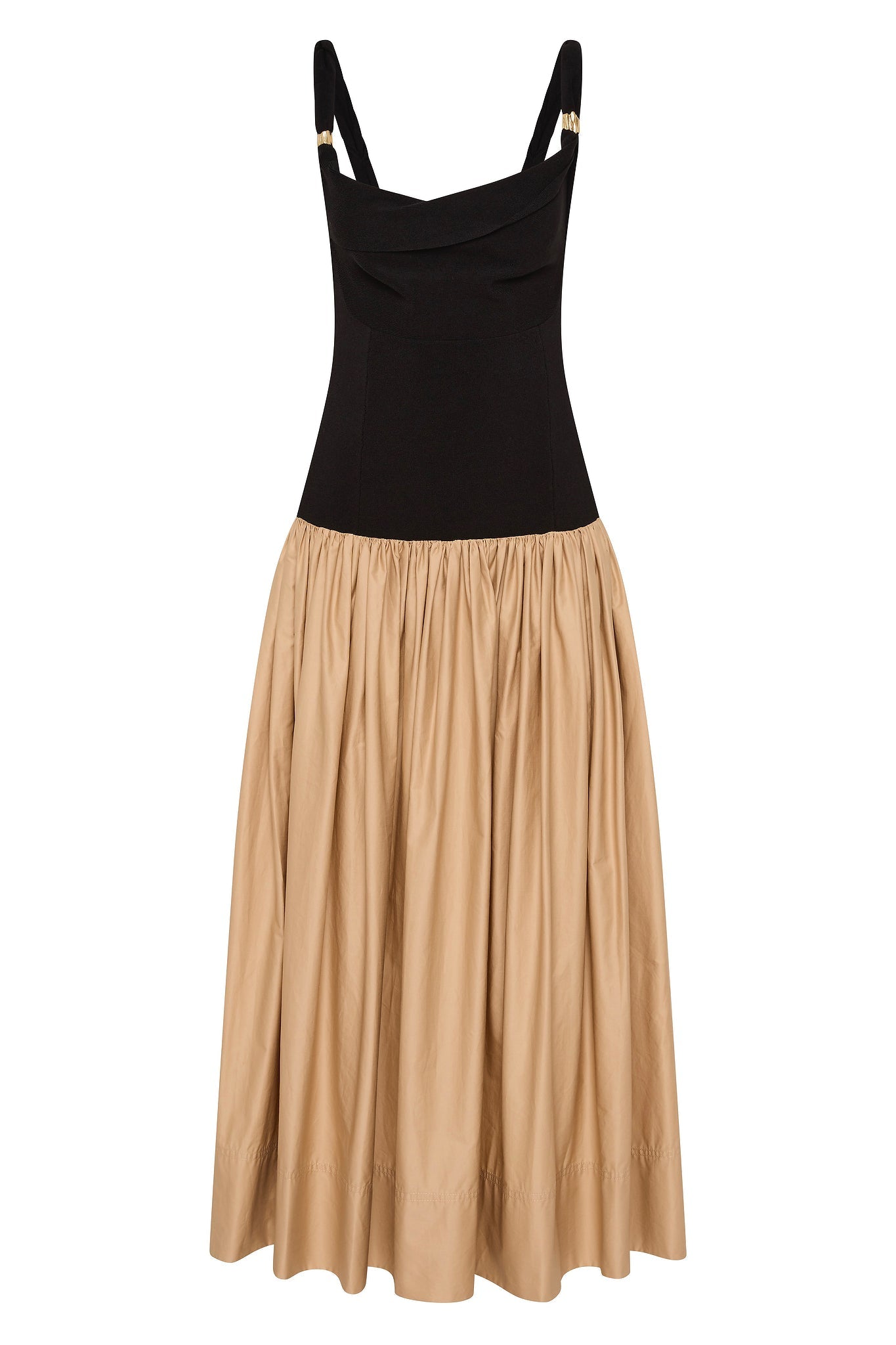 Metal Embellishment Sleeveless Midi Dress