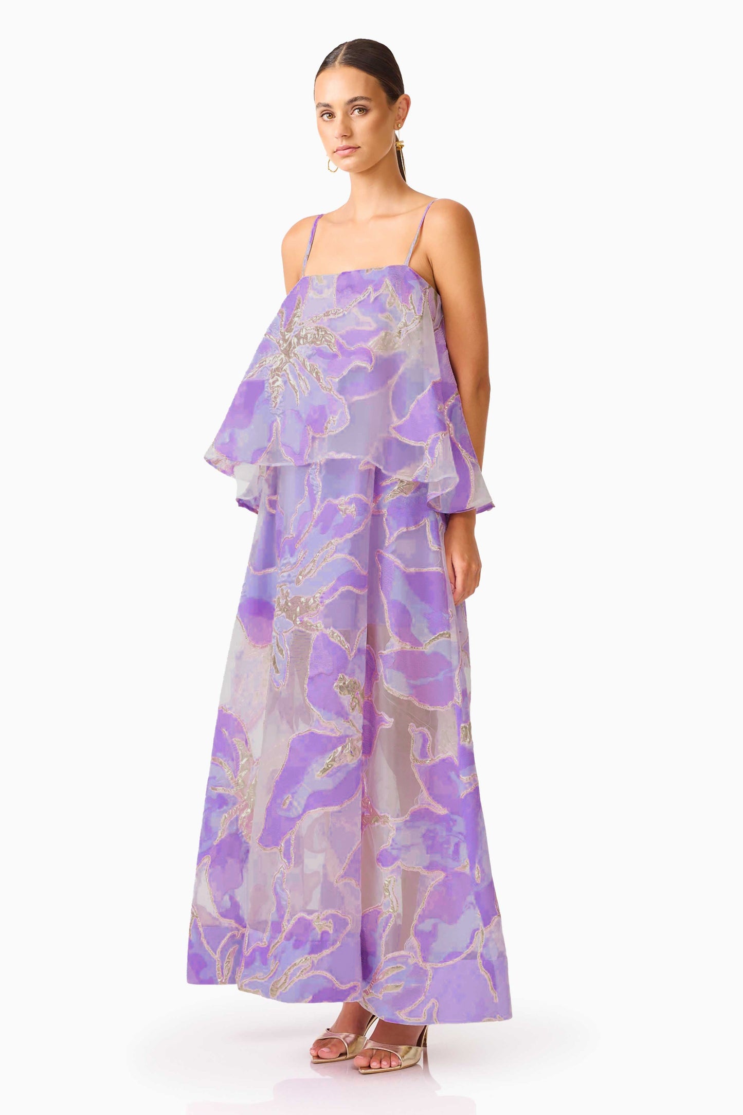 Jacquard Luxury Slip Midi Dress