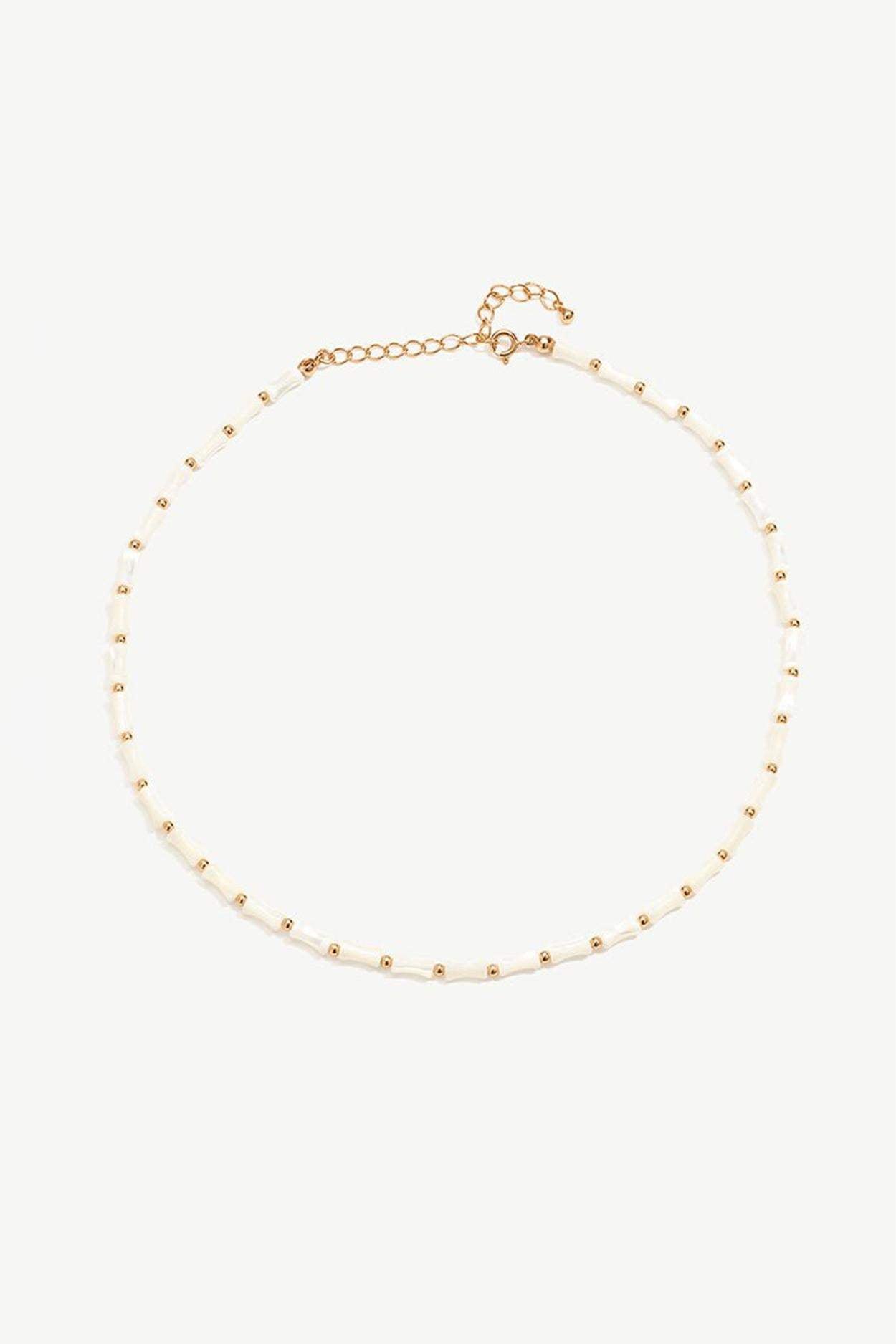 Natural Pearl Bamboo Necklace