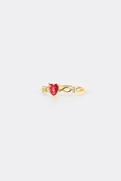 Heart Rhinestone Ring