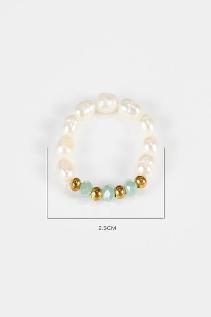 Faux Pearl Beaded Rings