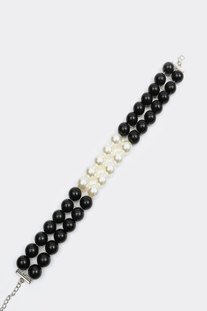 Faux Pearl Decor Layered Choker
