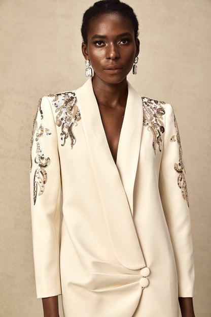 Éléna Embellished Sequined Blazer Dress