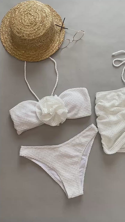 Liliana - TextuRed Bikini & Skirt Set