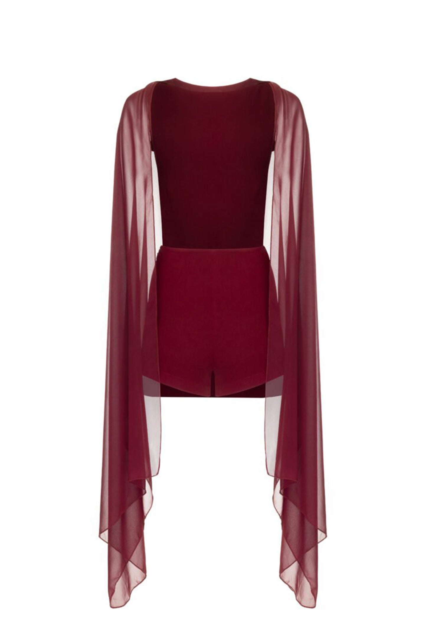 Bonnie Cape Overlay Backless Jumpsuit