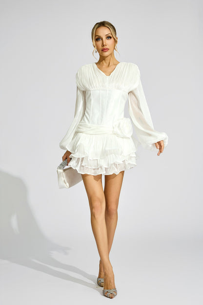 Dickens White Corset Mini Dress