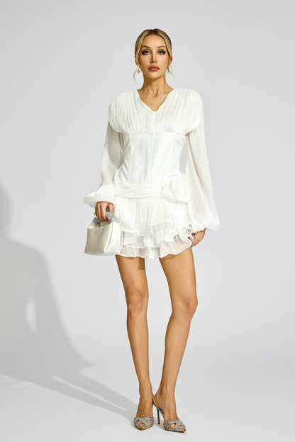 Dickens White Corset Mini Dress