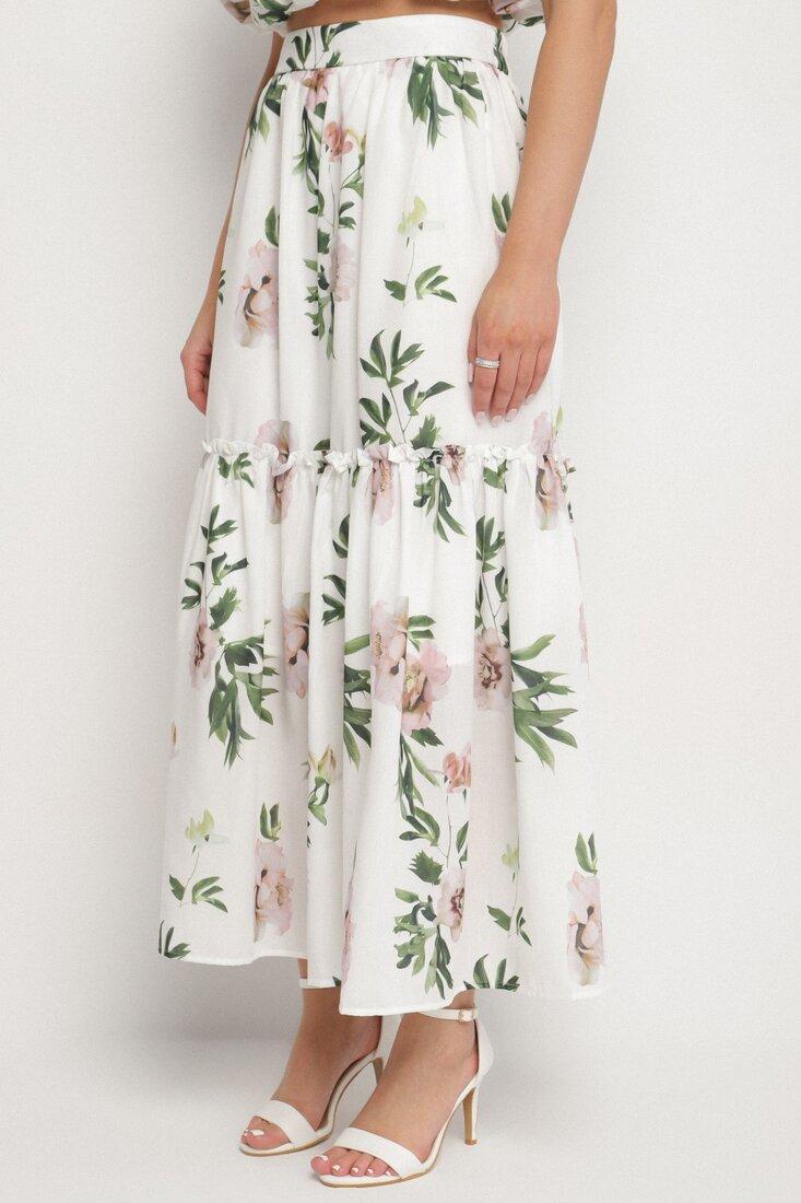 Floral Ruffle Puff Sleeve Midi Dress