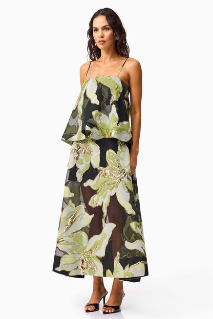 Jacquard Luxury Slip Midi Dress