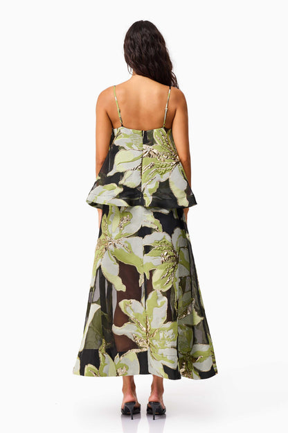 Jacquard Luxury Slip Midi Dress