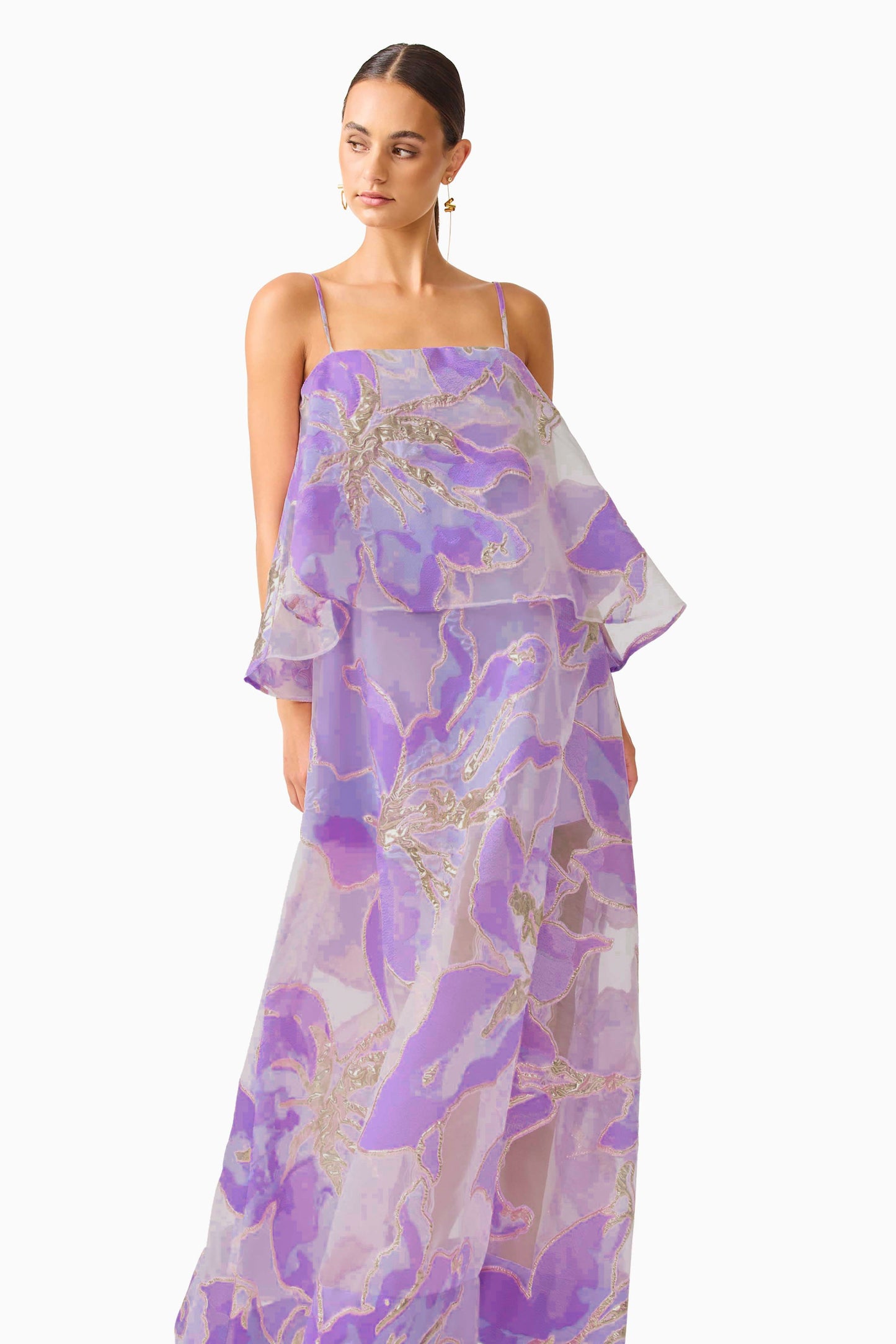Jacquard Luxury Slip Midi Dress