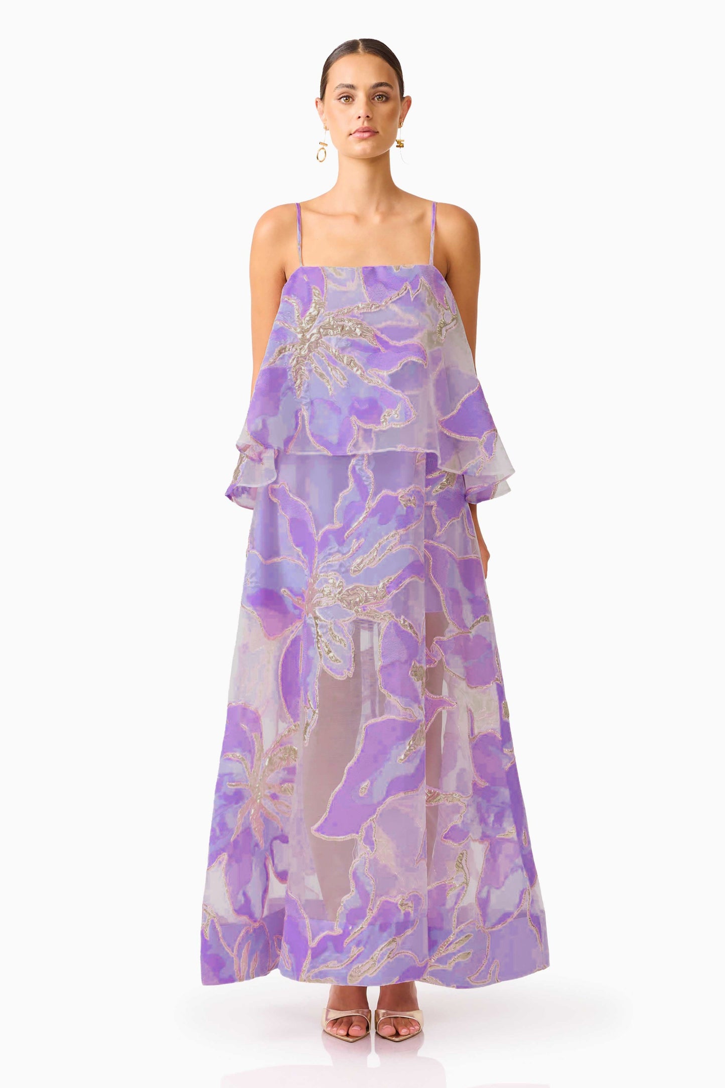 Jacquard Luxury Slip Midi Dress
