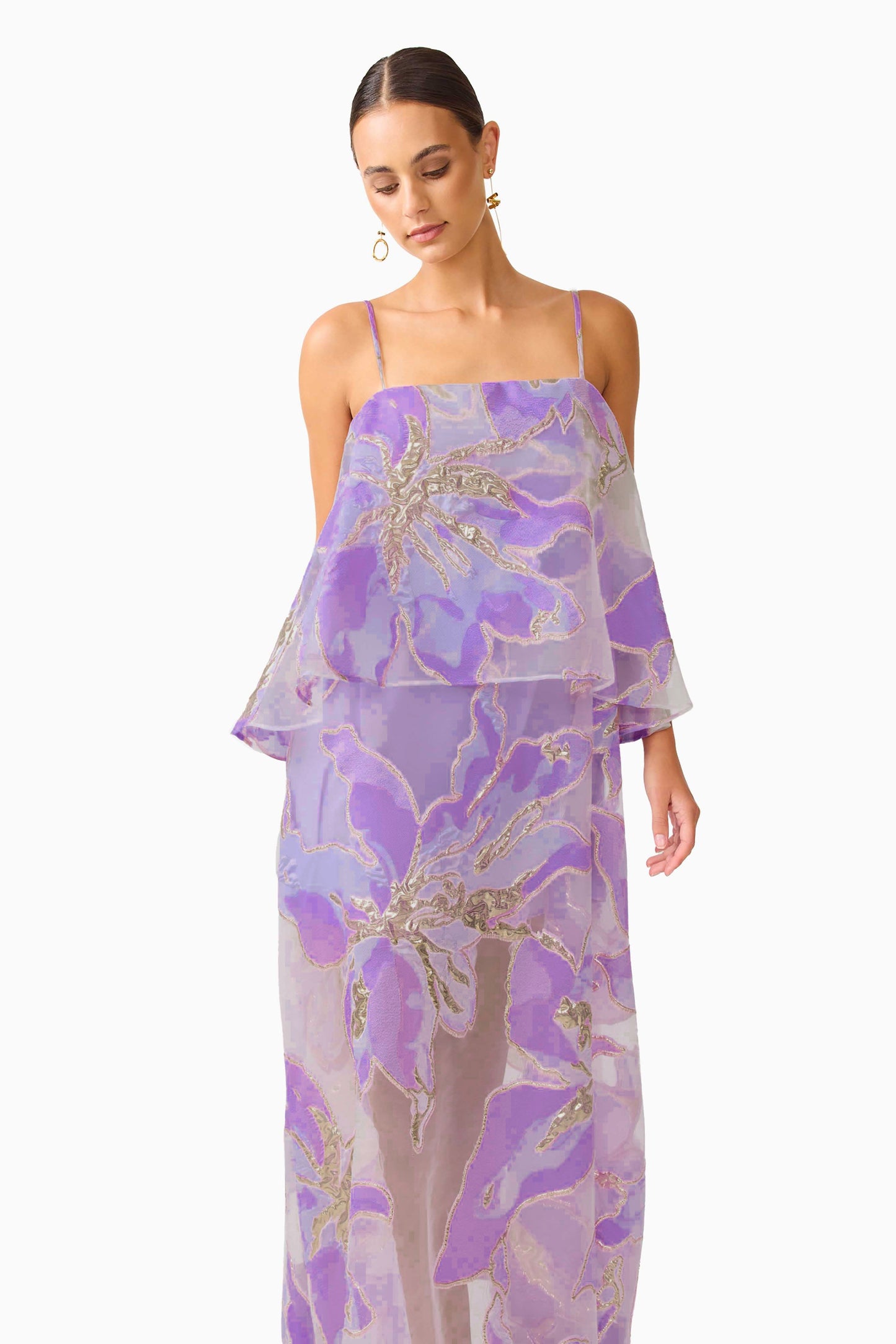 Jacquard Luxury Slip Midi Dress