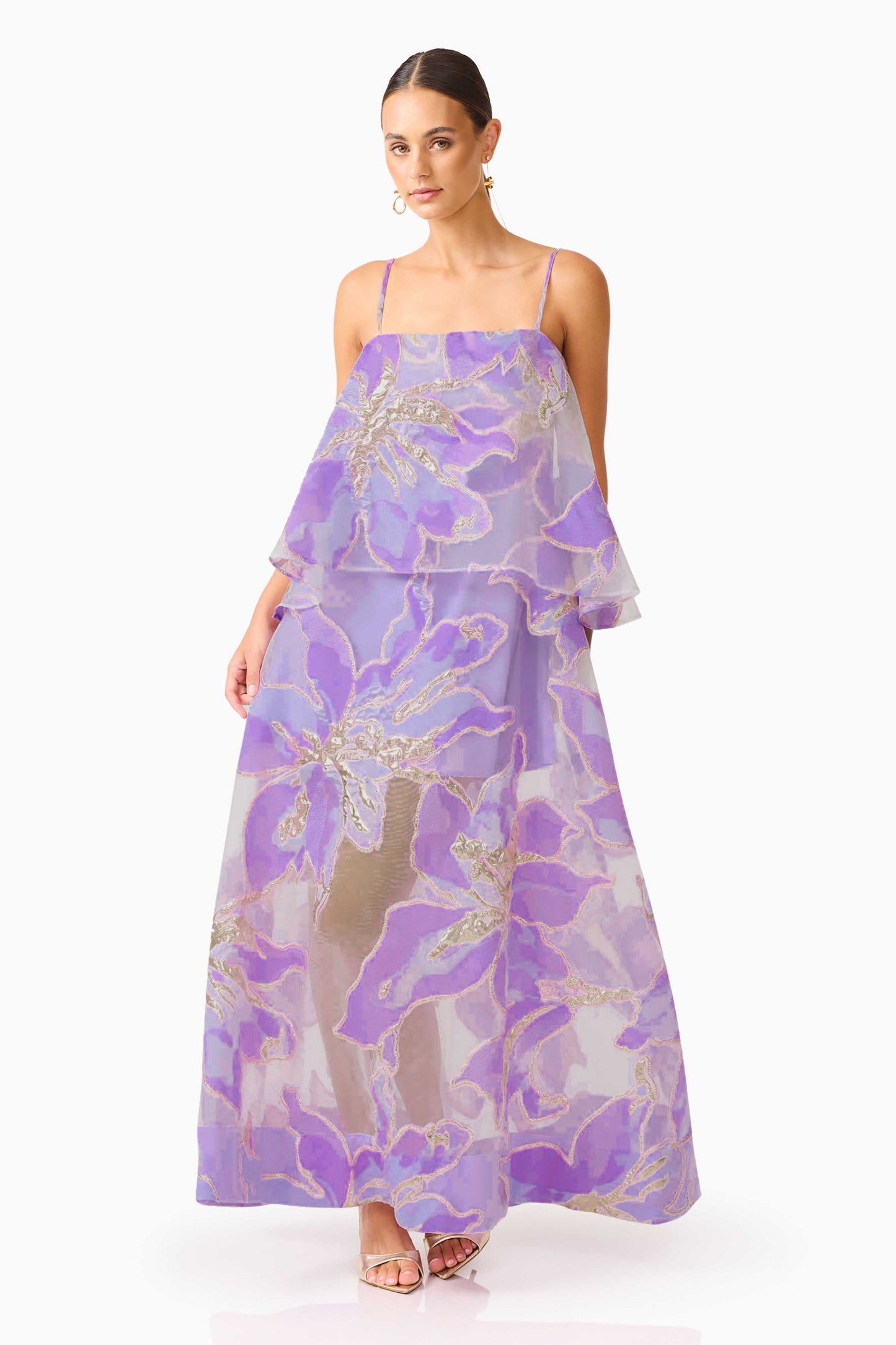 Jacquard Luxury Slip Midi Dress