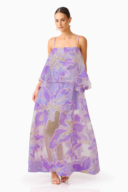 Jacquard Luxury Slip Midi Dress