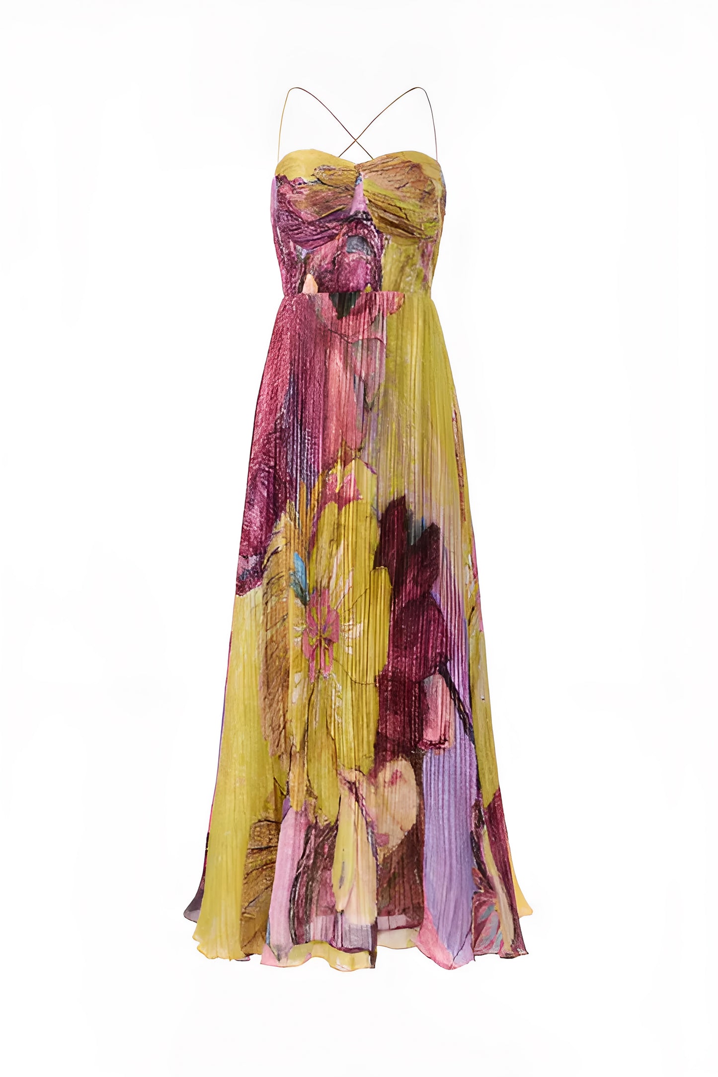 Floral Print Pleat Midi Dress