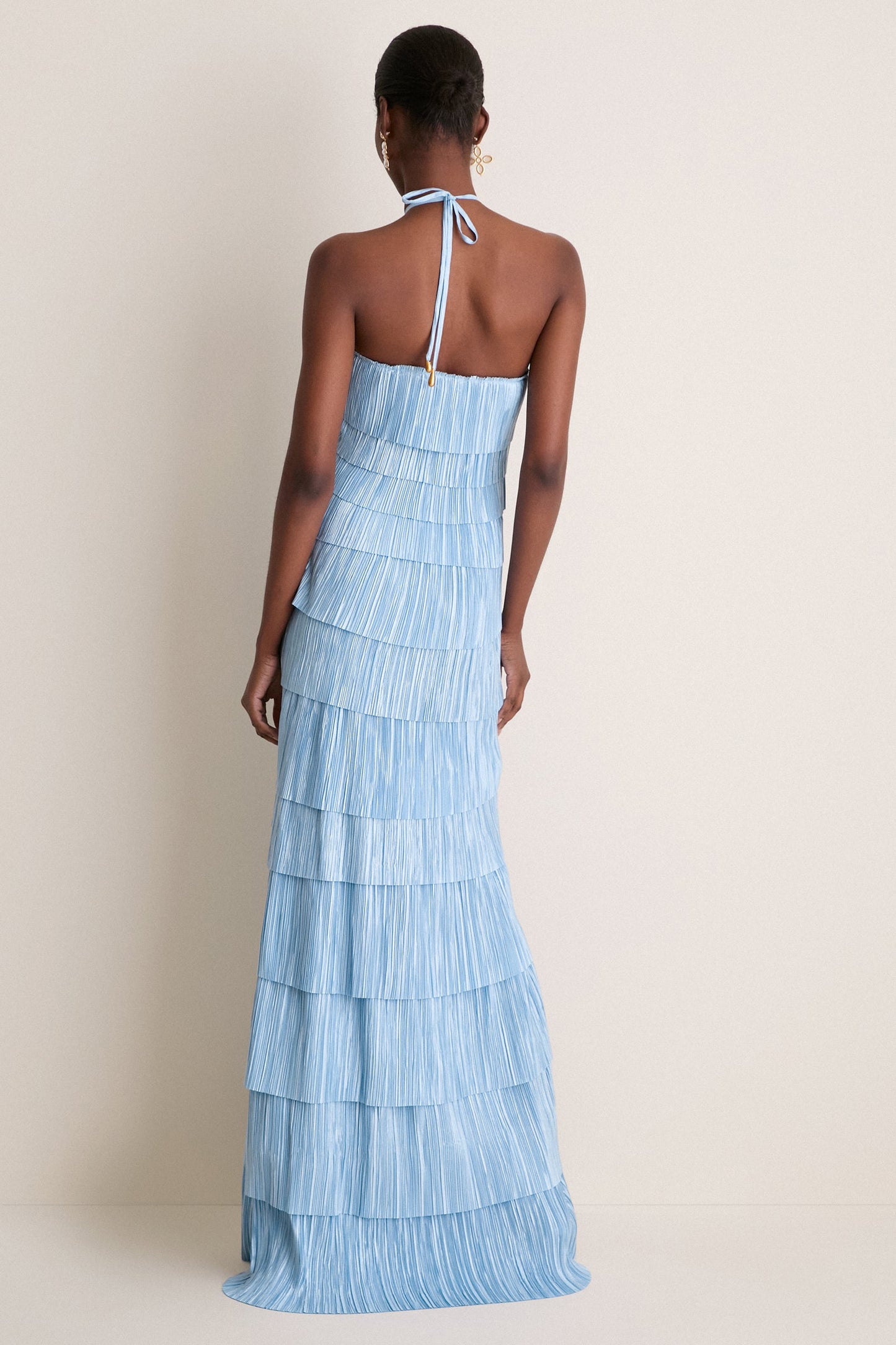 Sleeveless Backless Halter Neck Maxi Dress