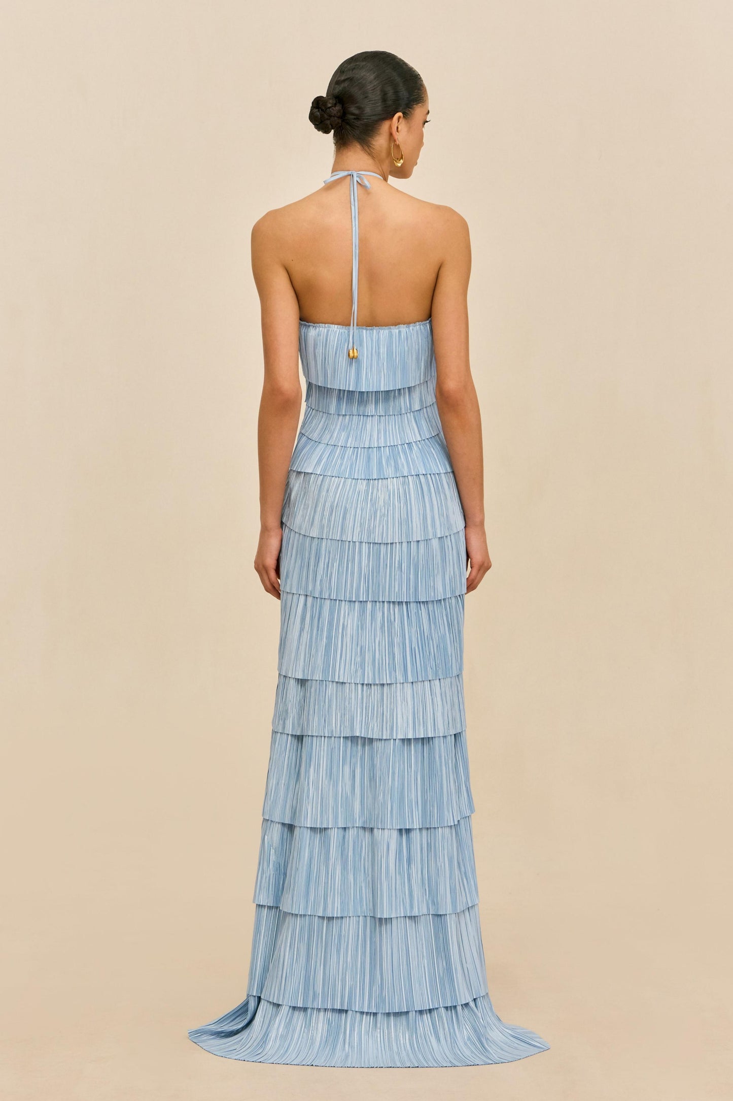 Sleeveless Backless Halter Neck Maxi Dress