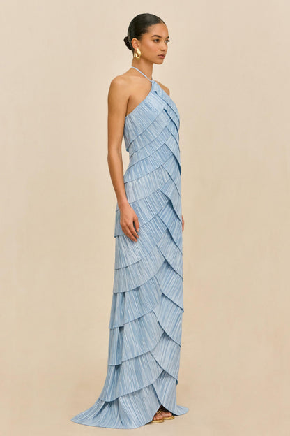 Sleeveless Backless Halter Neck Maxi Dress