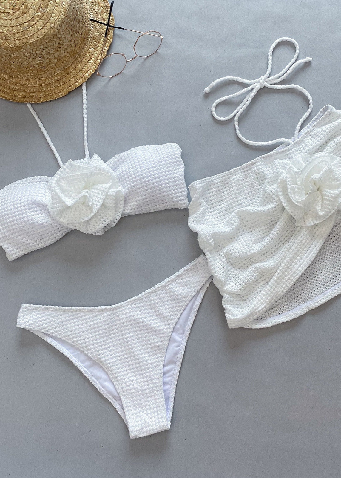 Liliana - TextuRed Bikini & Skirt Set