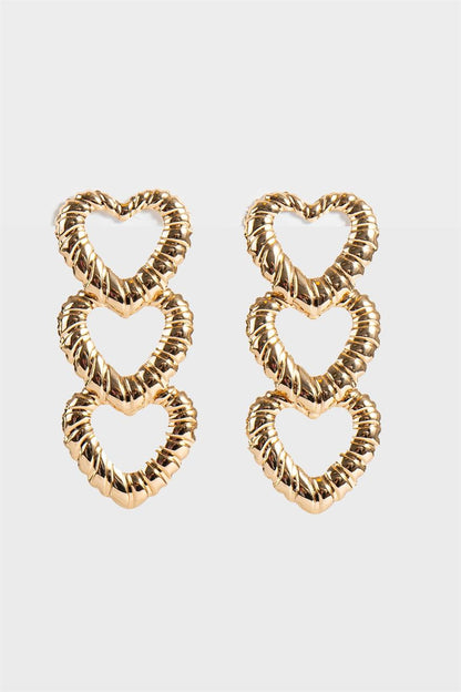 Heart Shape Metal Earrings